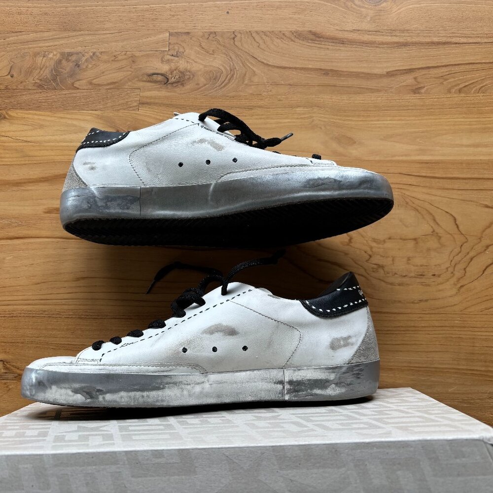 Golden Goose Super-Star sneakers White w/ Black accents size 41, great condition - Picture 5 of 8